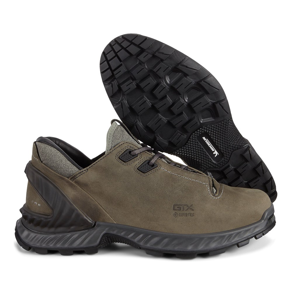 ECCO Mens Hiking Shoes Olive - Exohike Low Gtx - IRG-286754